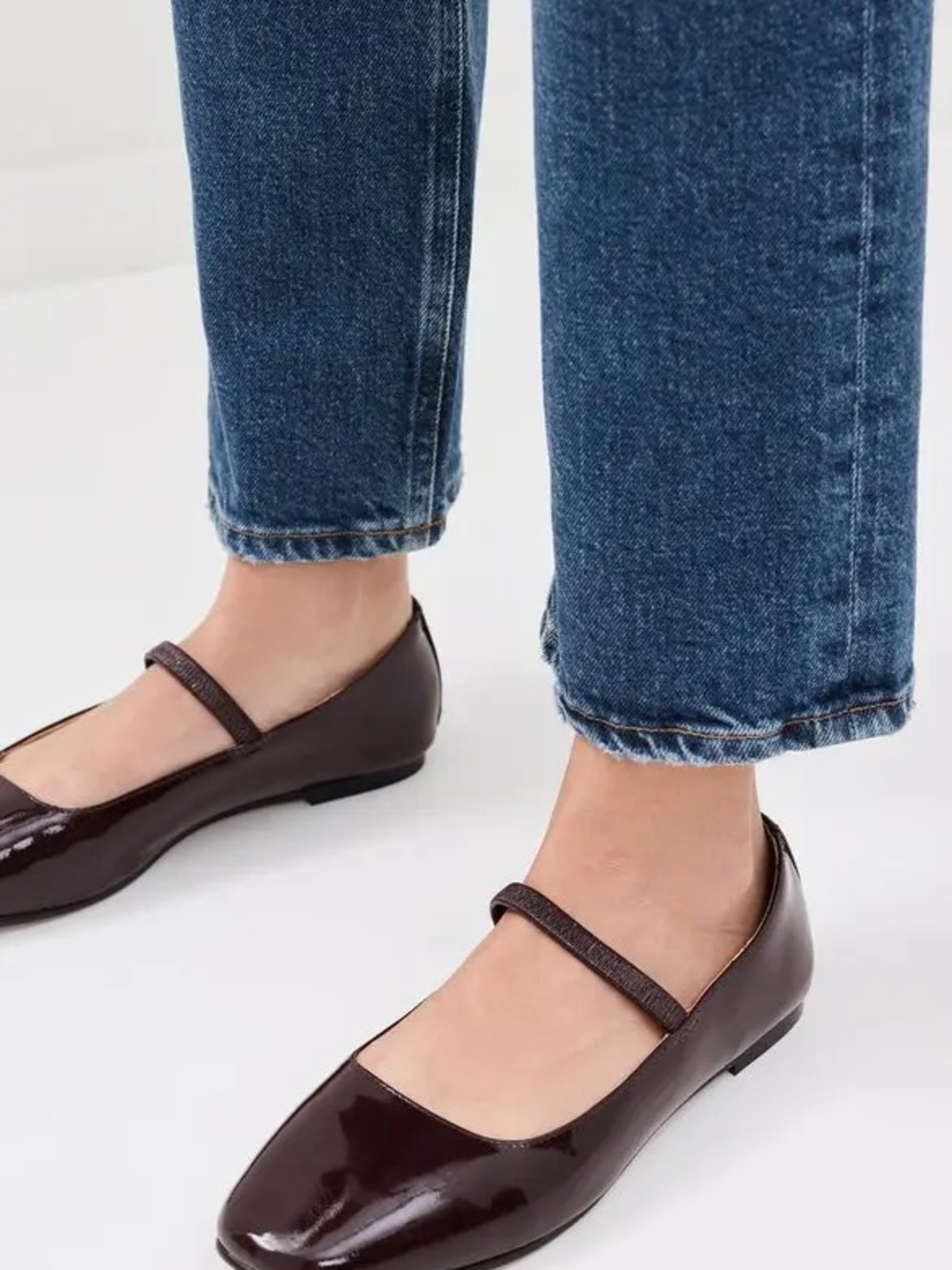 Madewell Patent Greta Flat Dark Plum - Picture 2 of 4